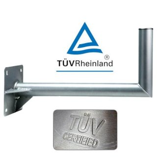 Premium Stahl Wandhalter 75cm x 25cm Ø50mm TÜV Zertifiziert