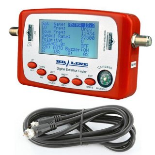 HD-LINE SF-500 Digital Messgerät LCD HD Satfinder mit Kompass und Ton