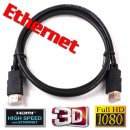 1m HDMI Kabel Version 1.4 Ethernet 3D Goldstecker