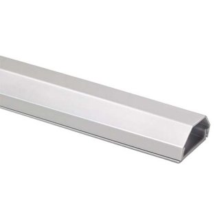 Kabelkanal Aluminium 33mm, 2-teilig, Länge 0,75m Silber