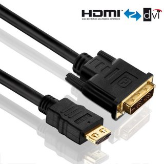 HDMI-DVI Kabel vergoldete Kontakte HDMI Stecker auf DVI 18+1 Stecker 5m