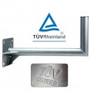 Premium Stahl Wandhalter 60cm x 25cm Ø50mm TÜV Zertifiziert