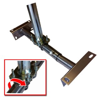 Dachsparrenhalter Aufdachhalter Rund variabel 40-70 cm Mast 60mm 1m
