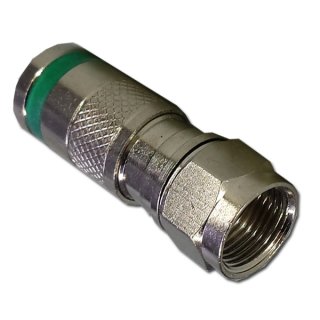F-Kompressionsstecker High Quality F-BSK49 (Grün) für Kabel Ø 7mm