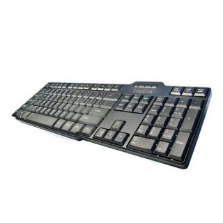 LogiLink Slim Type USB Tastatur Schwarz