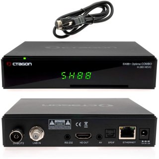 Octagon SX88+ Optima Combo HEVC Full HD Multistream DVB-S2/C/T2 Receiver