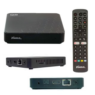 Xsarius Q8 - 4K UHD OTT Media Streamer,Premium TV, WLAN, Bluetooth, Android 8.0 Oreo