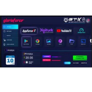 Gloriaforce RTX Uno 4K UHD IPTV Player Android 11 H.265 2GB RAM 16GB Flash 5GHz Wlan